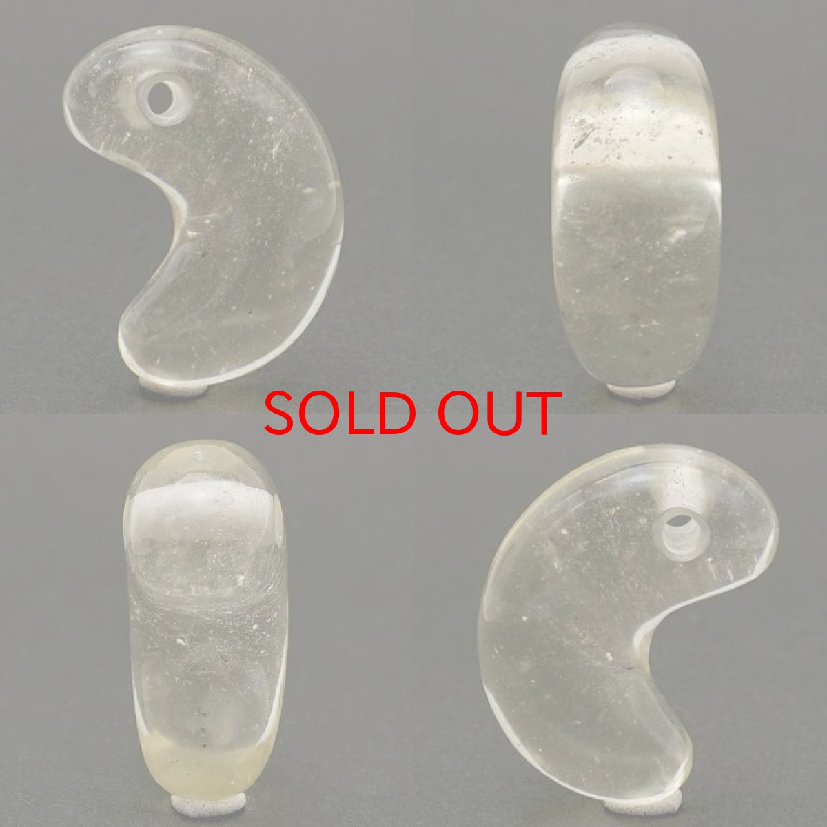 画像2: リビアングラス 勾玉 約30mm リビア砂漠産 【 一点もの 】 インパクトガラス Libyan Glass 隕石 天然ガラス テクタイト 希少 レア 天然石 パワーストーン カラーストーン (2)