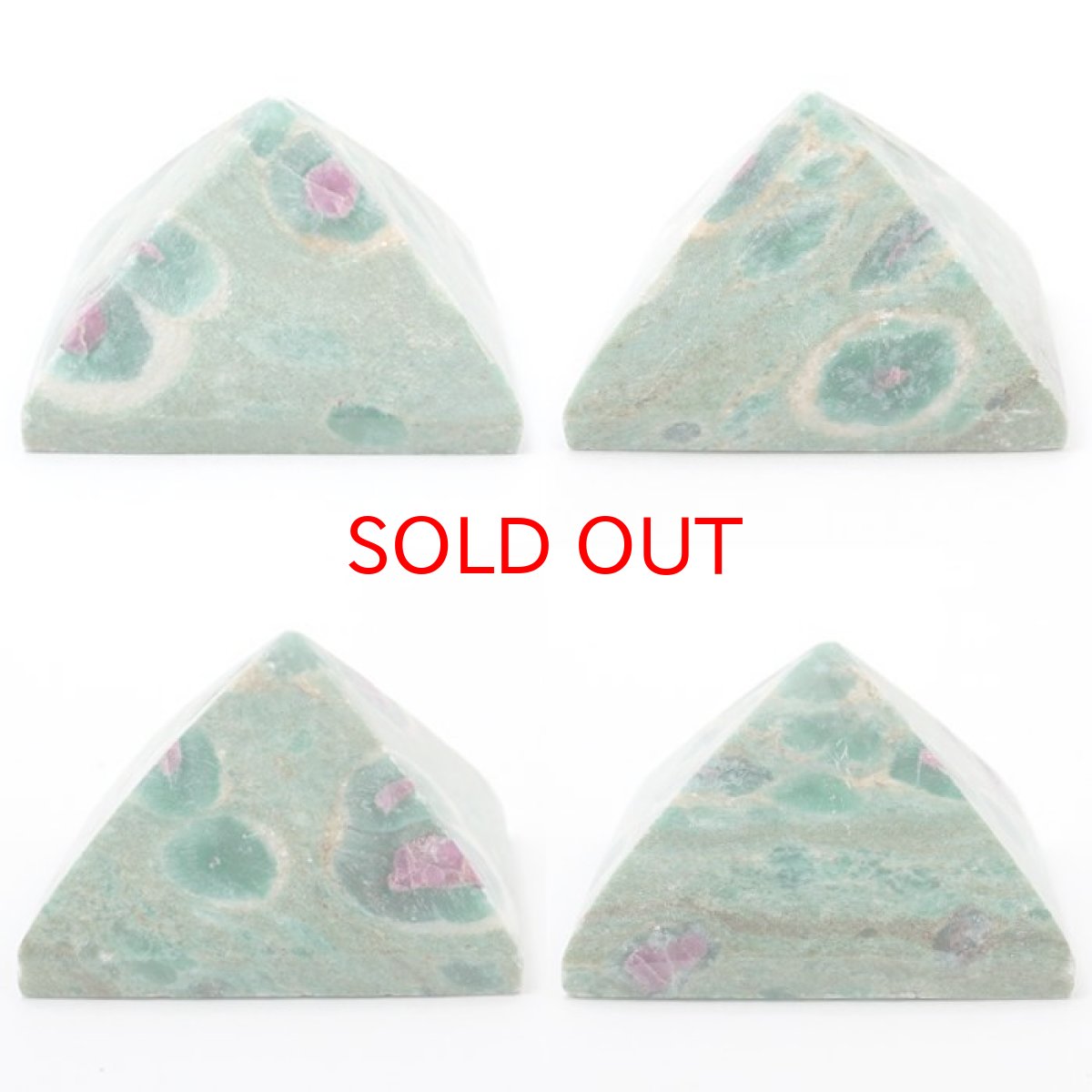 画像2: ルビーインゾイサイト ピラミッド タンザニア産 【 一点もの 】 蛍光 ルビー 7月誕生石 アニョライト ワインレッド お守り 浄化 天然石 パワーストーン カラーストーン (2)