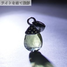 画像5: モルダバイト SV925 ペンダントトップ ドロップ チェコ産 moldavite 天然ガラス 隕石 モルダヴ石 天然石 パワーストーン カラーストーン (5)