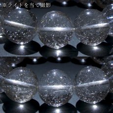 画像3: 山梨シルバールチルクォーツ 15mm ブレスレット 山梨県産 【 一点もの 】 Yamanashi Silver Rutile Quartz 日本銘石 パワーストーン 天然石 カラーストーン (3)