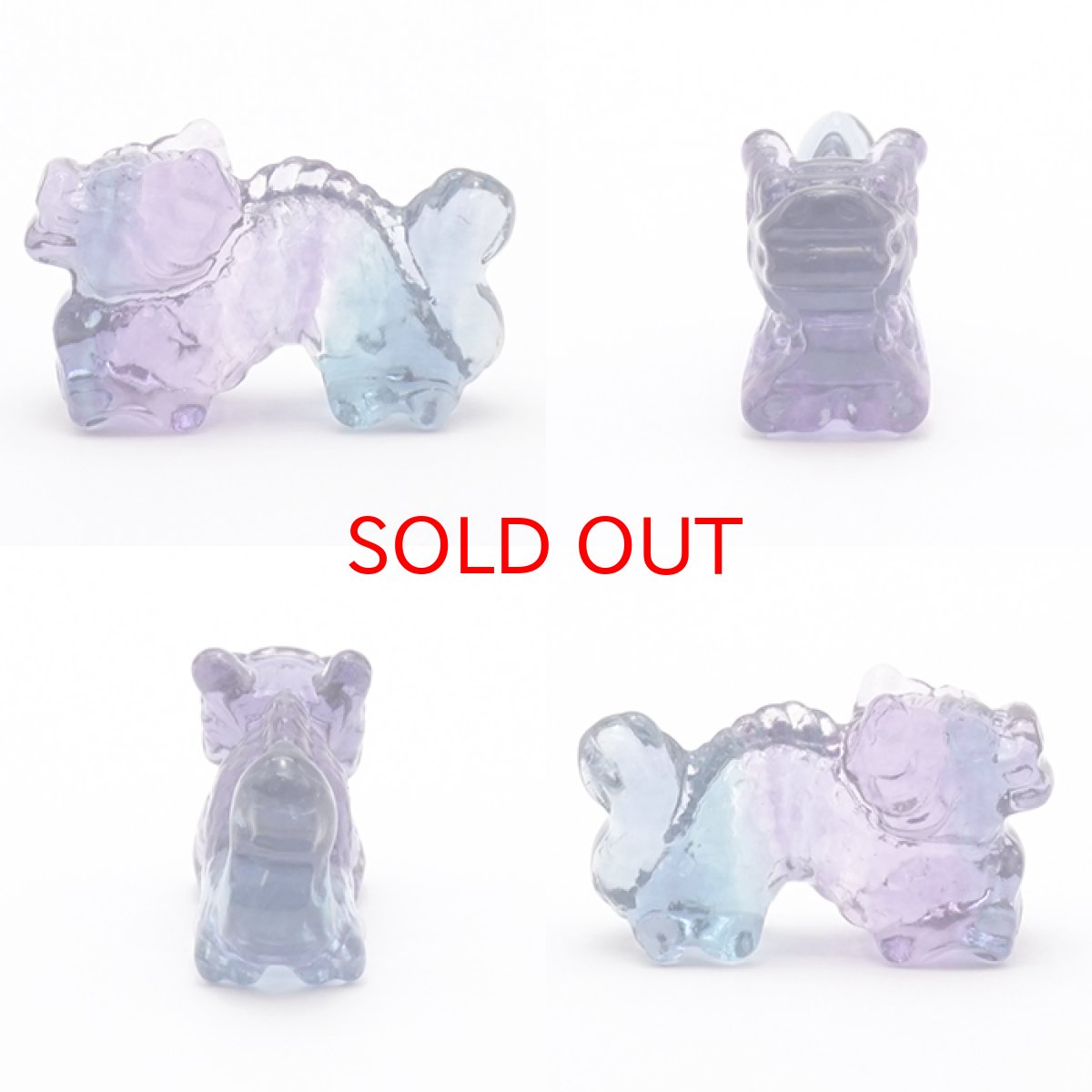 画像3: フローライト 龍ミニ彫り物 2024 干支 辰 浄化 天然石 パワーストーン カラーストーン (3)