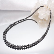 画像2: 【一点物】 ブラックダイヤモンドネックレス K18NC 102ct ミラーカット 黒金剛石 Black Diamond  黒色 アフリカ産 ネックレス necklace 天然石 パワーストーン 102カラット【送料無料】 (2)