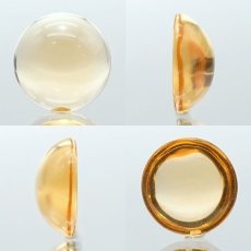 画像2: 【石の日SALE 14%OFF】 シトリン ルース ラウンド 3.0ct ブラジル産 Citrine 裸石 黄水晶 11月誕生石 半透明 透明 お守り 浄化 天然石 パワーストーン カラーストーン (2)
