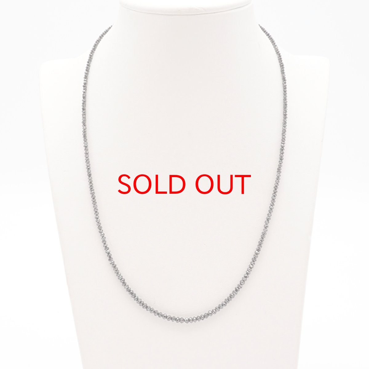 画像4: 【一点物】 ブラックダイヤモンドネックレス K18NC 15.9ct 約2mmカット 黒金剛石 Black Diamond  黒色 アフリカ産 ネックレス necklace 天然石 パワーストーン (4)