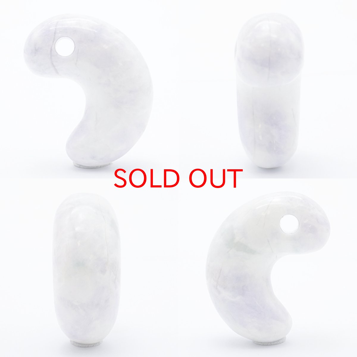 画像2: 糸魚川翡翠 ラベンダー 約40mm 勾玉 新潟県産 日本銘石 希少 国石 5月誕生石 糸魚川ひすい 天然石 パワーストーン カラーストーン (2)