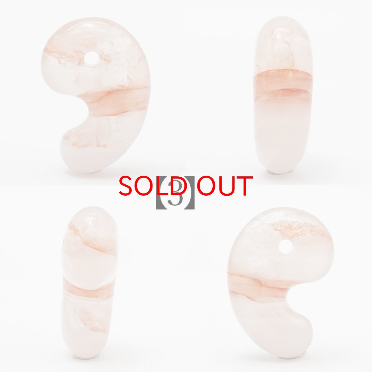 画像8: マニカラン水晶 勾玉  AAA ピンク 約30mm ヒマラヤ産 Manikaran 希少石 天然石 カラーストーン (8)