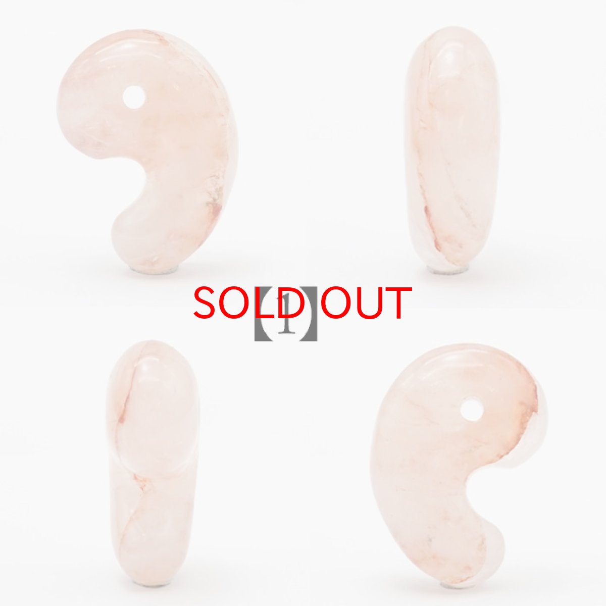 画像2: マニカラン水晶 勾玉  AAA ピンク 約30mm ヒマラヤ産 Manikaran 希少石 天然石 カラーストーン (2)