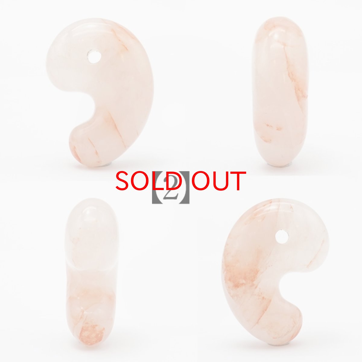 画像5: マニカラン水晶 勾玉  AAA ピンク 約30mm ヒマラヤ産 Manikaran 希少石 天然石 カラーストーン (5)