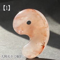 画像3: マニカラン水晶 勾玉  AAA ピンク 約30mm ヒマラヤ産 Manikaran 希少石 天然石 カラーストーン (3)