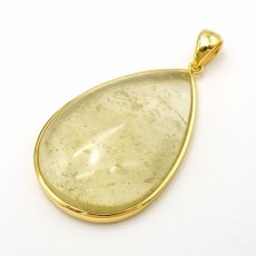 画像2: リビアングラス SV925 ペンダントトップ ドロップ リビア砂漠産 【 一点もの 】 インパクトガラス Libyan Glass 隕石 天然ガラス テクタイト 希少 レア 天然石 パワーストーン (2)