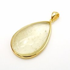 画像2: リビアングラス SV925 ペンダントトップ ドロップ リビア砂漠産 【 一点もの 】 インパクトガラス Libyan Glass 隕石 天然ガラス テクタイト 希少 レア 天然石 パワーストーン (2)