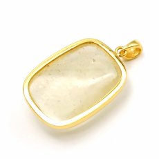 画像3: リビアングラス SV925 ペンダントトップ 長方形 リビア砂漠産 【 一点もの 】 インパクトガラス Libyan Glass 隕石 天然ガラス テクタイト 希少 レア 天然石 パワーストーン (3)