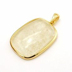 画像2: リビアングラス SV925 ペンダントトップ 長方形 リビア砂漠産 【 一点もの 】 インパクトガラス Libyan Glass 隕石 天然ガラス テクタイト 希少 レア 天然石 パワーストーン (2)