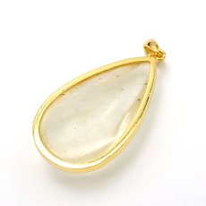 画像3: リビアングラス SV925 ペンダントトップ ドロップ リビア砂漠産 【 一点もの 】 インパクトガラス Libyan Glass 隕石 天然ガラス テクタイト 希少 レア 天然石 パワーストーン (3)