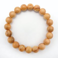 画像3: 【石の日SALE 14%OFF】 曙杉 赤 10mm ブレスレット 日本産 アケボノスギ メタセコイア パワーズウッド 天然木 (3)