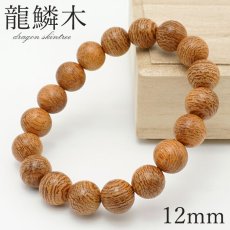 画像1: 龍鱗木 (りゅうりんぼく) 12mm ブレスレット ベトナム産 Dragon skin tree 龍 ドラゴン 干支 2024年 辰年 パワーズウッド 天然木 (1)