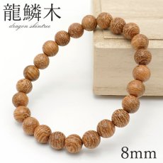 画像1: 龍鱗木 (りゅうりんぼく) 8mm ブレスレット ベトナム産 Dragon skin tree 龍 ドラゴン 干支 2024年 辰年 パワーズウッド 天然木 (1)