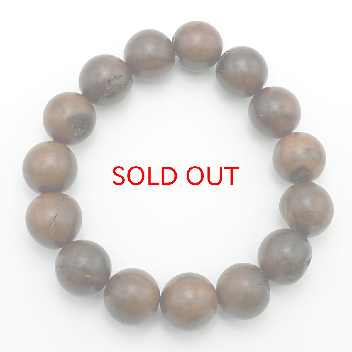 画像3: 雷打棗 (らいだなつめ) 15mm ブレスレット 中国産 Thunderbolt Jujube パワーズウッド 天然木 (3)