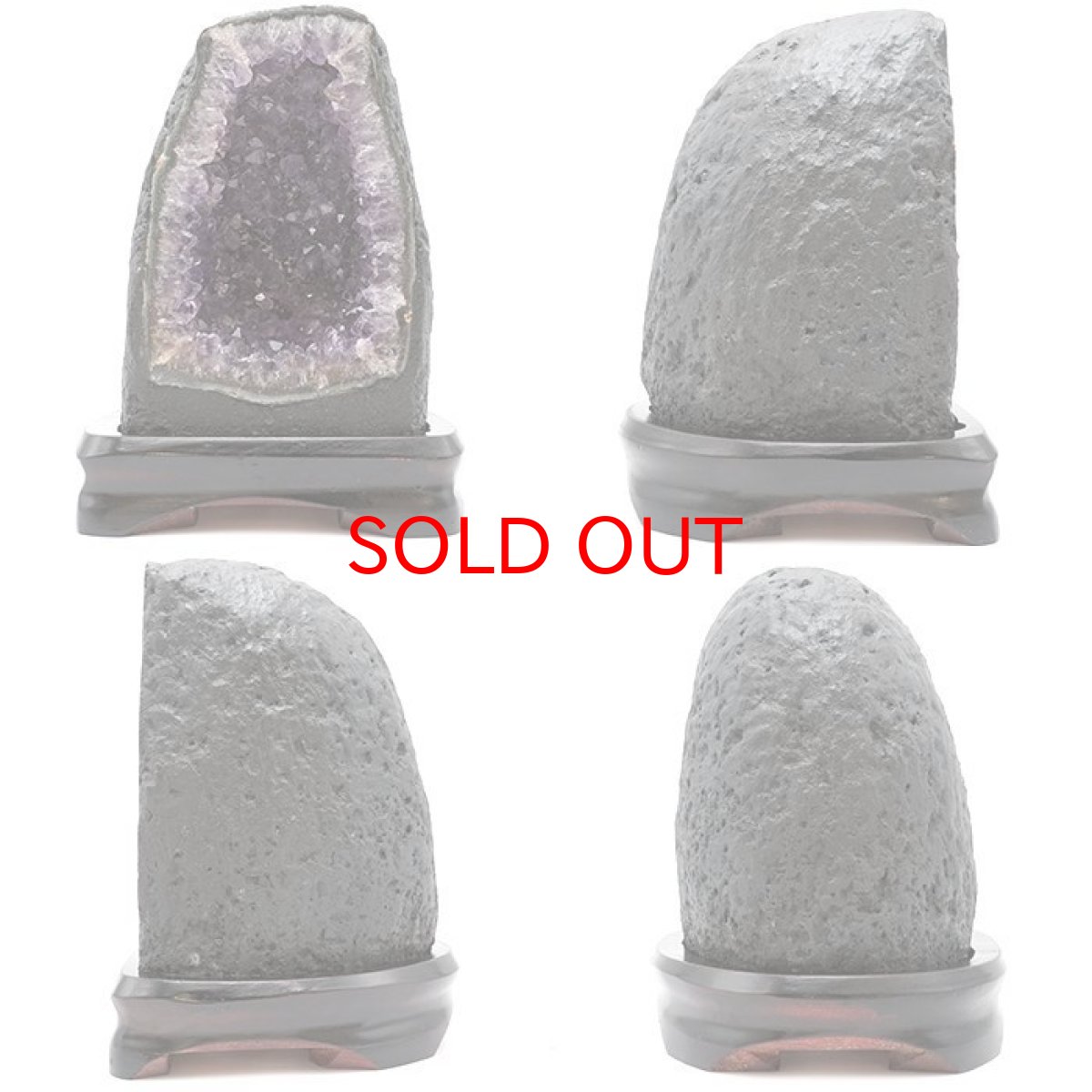 画像2: アメジスト原石  木製 台座付き 約2.50kg ブラジル産 【 一点物 】 アメジスト 原石  2月誕生石 クラスター 天然石 パワーストーン 紫 パープル 紫水晶 amethyst 風水 置物 (2)