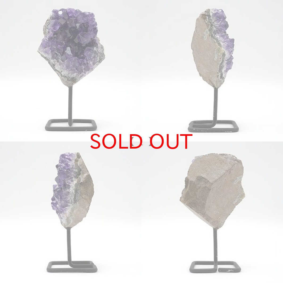 画像2: アメジスト原石 スタンド付き ブラジル産 アメジスト 原石  2月誕生石 天然石 パワーストーン 紫 パープル 紫水晶 amethyst 風水 置物 (2)