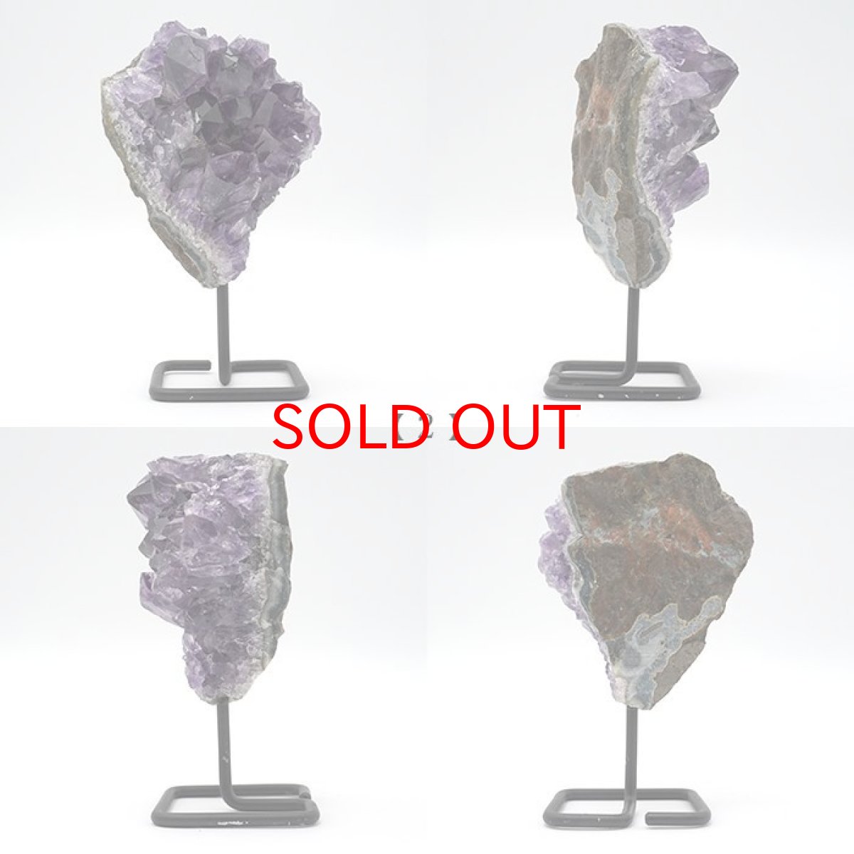 画像3: アメジスト原石 スタンド付き ブラジル産 アメジスト 原石  2月誕生石 天然石 パワーストーン 紫 パープル 紫水晶 amethyst 風水 置物 (3)