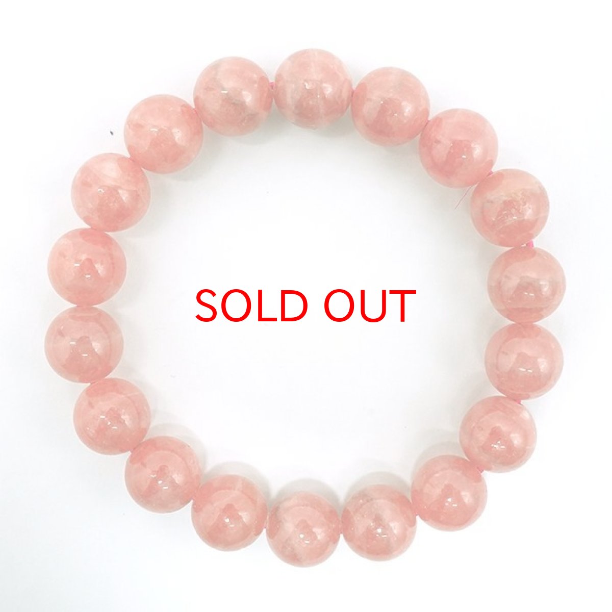 画像3: インカローズ ブレスレット 10mm  アルゼンチン産 【 一点もの 】 ロードクロサイト ブレス 丸玉 Rhodochrosite バラ色 天然石 パワーストーン カラーストーン (3)