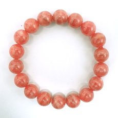 画像3: インカローズ ブレスレット 10mm  アルゼンチン産 【 一点もの 】 ロードクロサイト ブレス 丸玉 Rhodochrosite バラ色 天然石 パワーストーン カラーストーン (3)