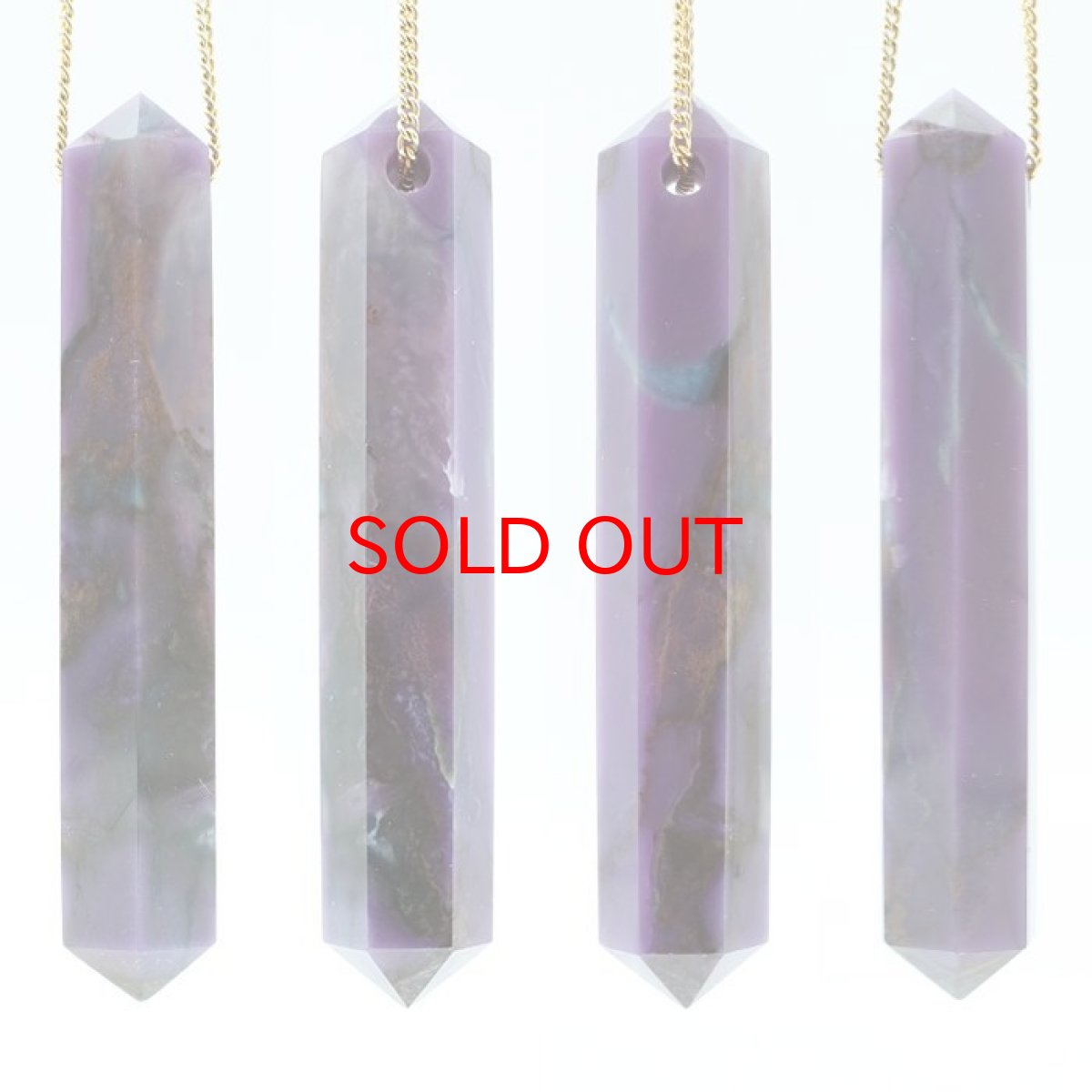 画像2: スギライト AAランク ダブルポイント ハンドカット(貫通穴) 南アフリカ産 Sugilite 日本製 【 一点もの 】 ヒーリングストーン 杉石 職人 手作業 六角柱 天然石 パワーストーン (2)