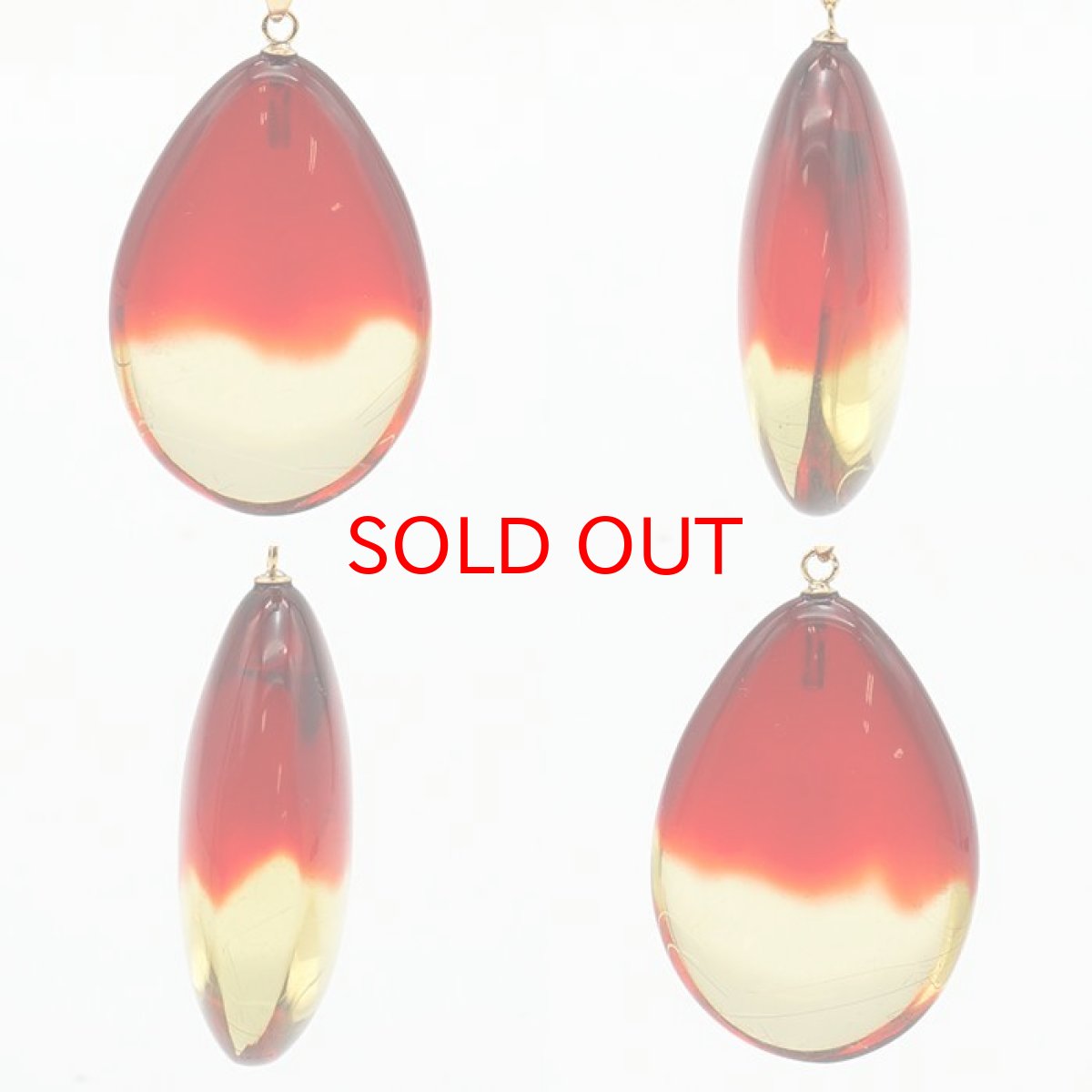 画像2: 【20%OFFセール】 ルビーアンバー ペンダントトップ K18 リトアニア産 【一点物】 琥珀 Amber アンバー 天然石 パワーストーン カラーストーン (2)