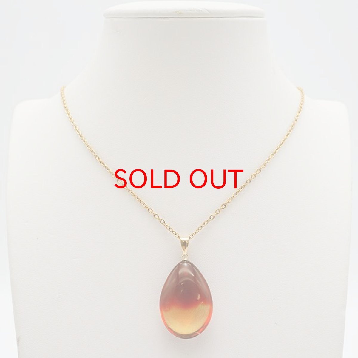 画像3: 【20%OFFセール】 ルビーアンバー ペンダントトップ K18 リトアニア産 【一点物】 琥珀 Amber アンバー 天然石 パワーストーン カラーストーン (3)