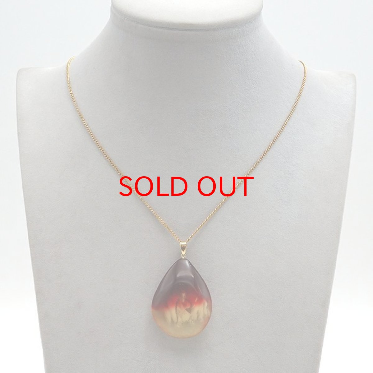 画像3: ルビーアンバー ペンダントトップ K18 リトアニア産 【一点物】 琥珀 Amber アンバー 天然石 パワーストーン カラーストーン (3)