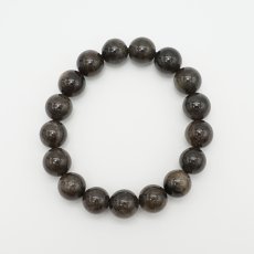 画像3: 【石の日SALE 14%OFF】 山梨黒平黒水晶 草入り Aランク ブレスレット 手磨き 12mm 山梨県産 黒水晶 Kurobera Quartz お守り 浄化 国産水晶 天然石 パワーストーン 日本銘石 カラーストーン (3)