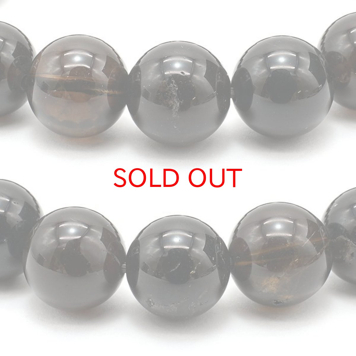 画像2: 山梨黒平黒水晶 AAAランク ブレスレット 手磨き 12mm 山梨県産 黒水晶 Kurobera Quartz お守り 浄化 国産水晶 天然石 パワーストーン 日本銘石 カラーストーン (2)