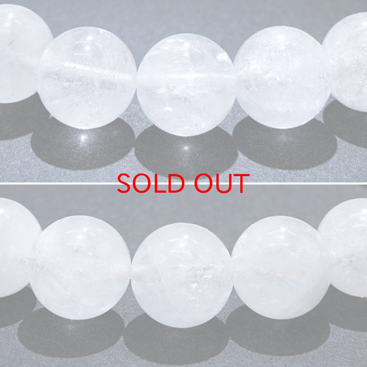 画像2: 山梨黒平水晶 Aランク ブレスレット 手磨き 10mm 山梨県産 日本銘石 日本製 国産水晶 天然石 パワーストーン (2)