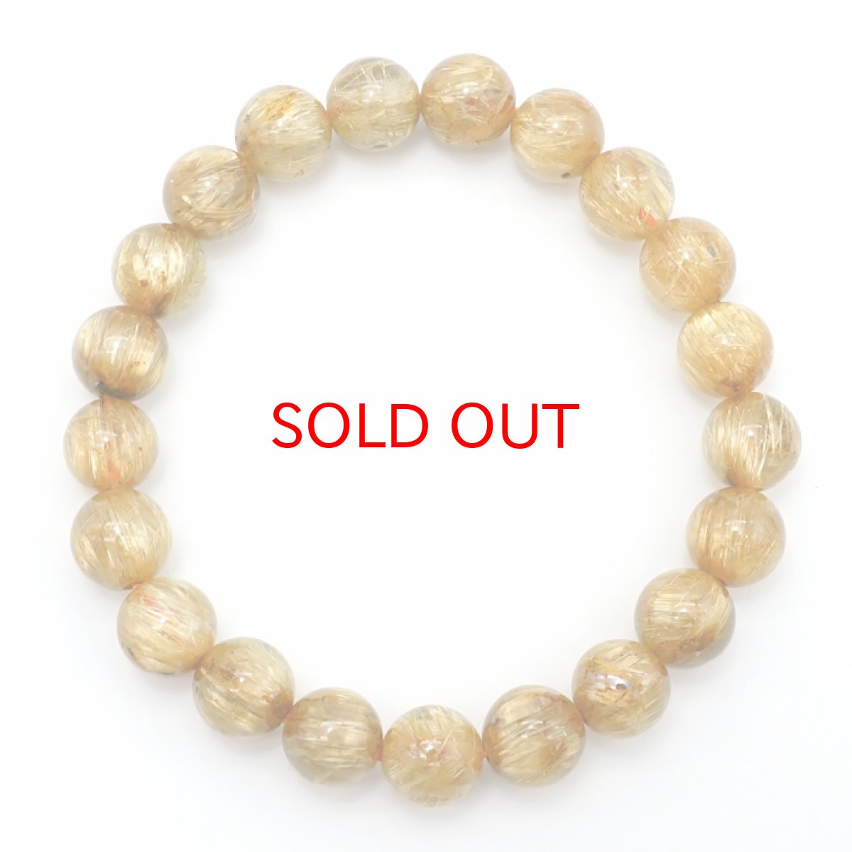 画像4: ゴールドルチルクォーツ キャッツアイ ブレスレット 約9mm ブラジル産 金針水晶 【一点もの】 ルチル Gold rutile 天然石 パワーストーン カラーストーン (4)