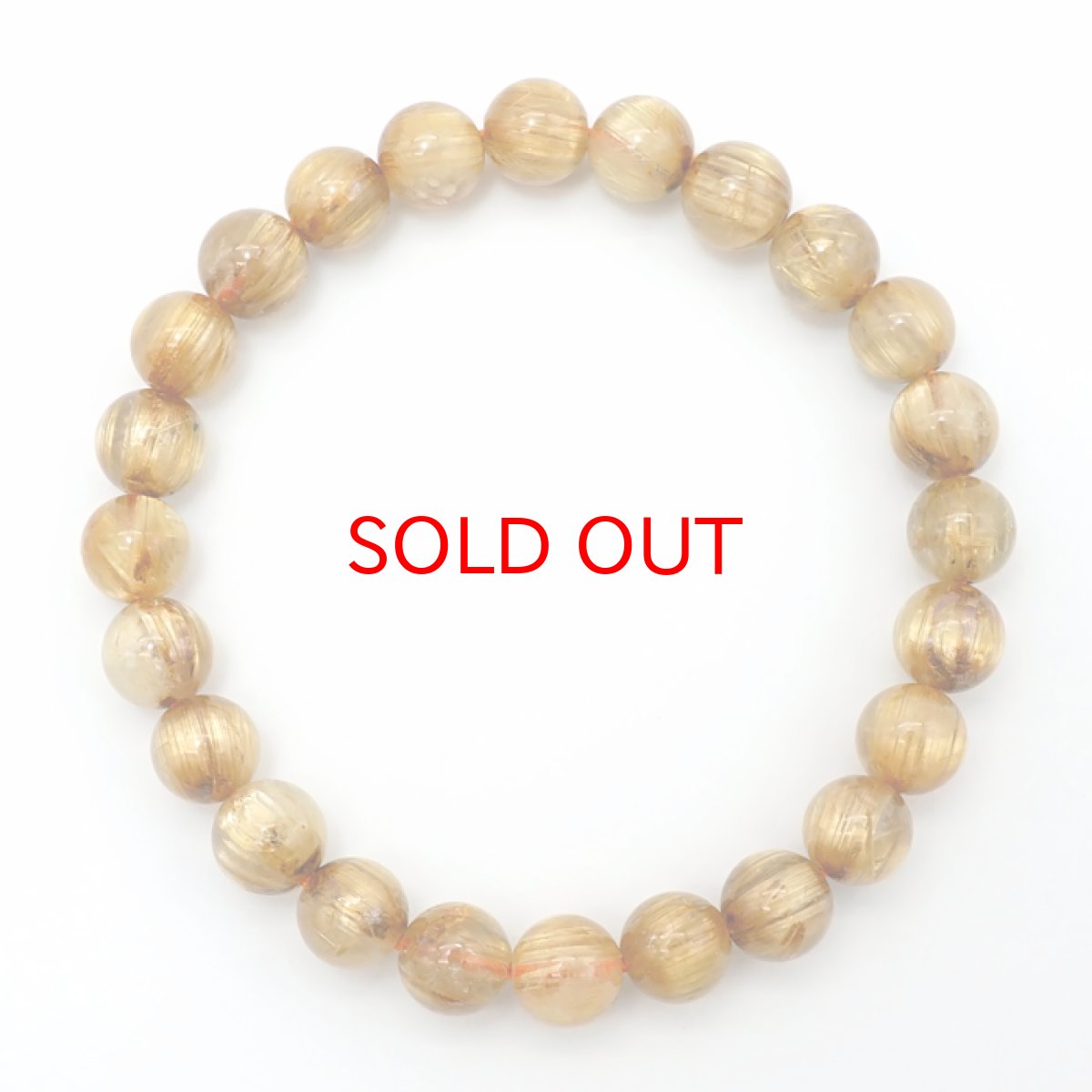 画像4: ゴールドルチルクォーツ キャッツアイ ブレスレット 約8mm ブラジル産 金針水晶 【一点もの】 ルチル Gold rutile 天然石 パワーストーン カラーストーン (4)