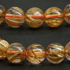 画像2: 【石の日SALE 14%OFF】 タイチンルチルクォーツ ブレスレット 約8.7mm ブラジル産 金針水晶 【一点もの】 ルチル Taichin rutile 天然石 パワーストーン カラーストーン (2)