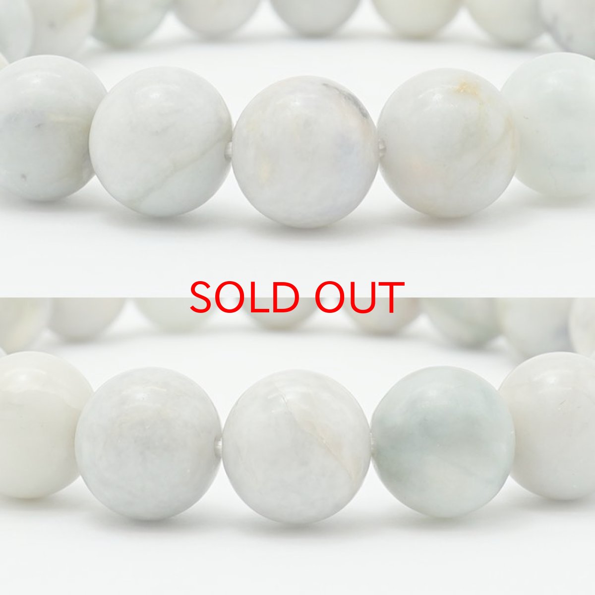 画像2: 若桜翡翠 ラベンダー ブレスレット 10mm 【一点物】 鳥取県産 日本銘石 希少 国石 5月誕生石 ひすい 天然石 パワーストーン 国産 (2)