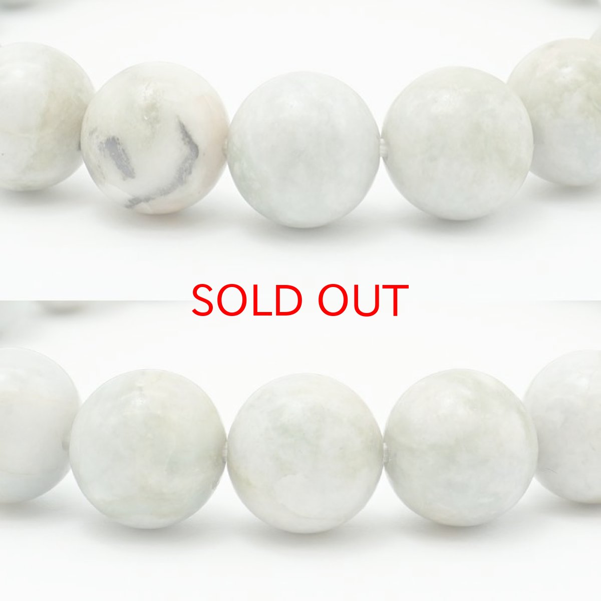 画像2: 若桜翡翠 薄緑 ブレスレット 10mm 【一点物】 鳥取県産 日本銘石 希少 国石 5月誕生石 ひすい 天然石 パワーストーン 国産 (2)