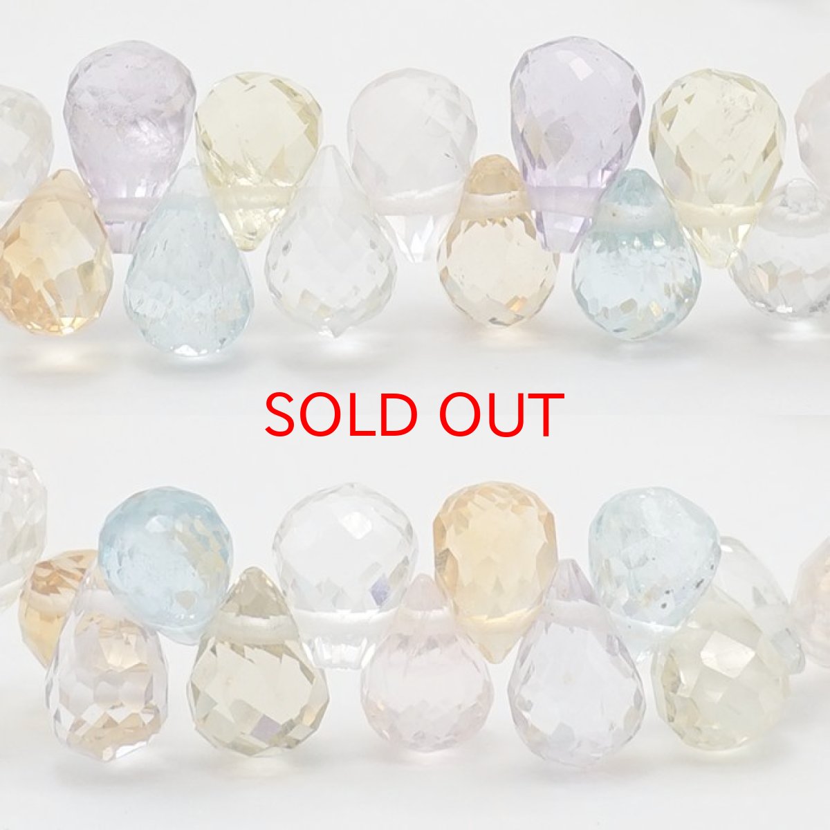 画像2: ミックスストーン ドロップカット ブレスレット マルチカラー ローズクォーツ アメジスト シトリン グリーン レモンクォーツ ブルートパーズ 天然石 パワーストーン カラーストーン (2)