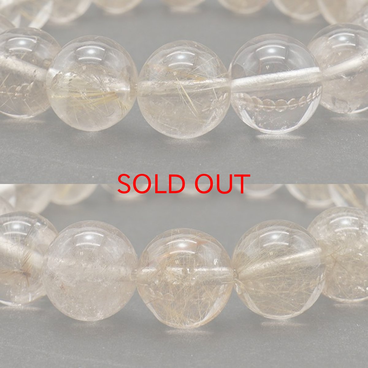 画像2: 山梨ゴールドルチルクォーツ 10.5mm ブレスレット 山梨県産 【 一点もの 】 Yamanashi Silver Rutile Quartz 日本銘石 パワーストーン 天然石 カラーストーン (2)