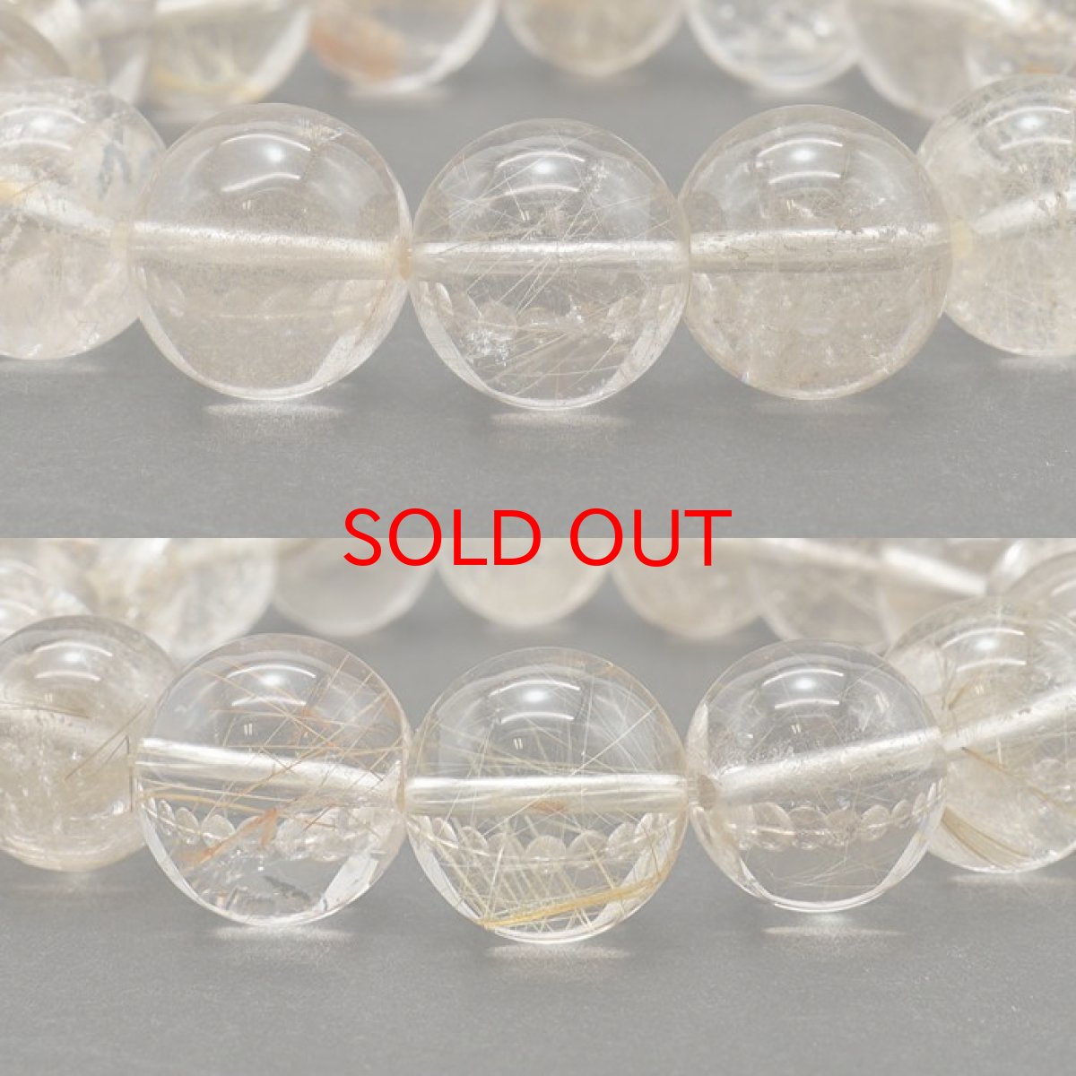 画像2: 山梨ゴールドルチルクォーツ 13mm ブレスレット 山梨県産 【 一点もの 】 Yamanashi Silver Rutile Quartz 日本銘石 パワーストーン 天然石 カラーストーン (2)