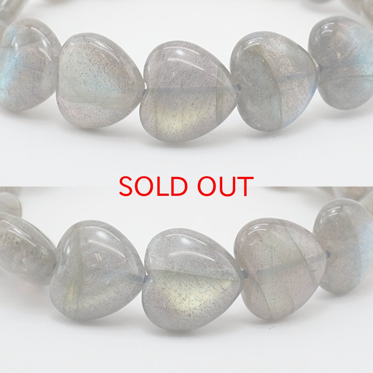 画像2: ラブラドライト ブレスレット ハート マダガスカル産 一点物 labradorite 天然石 パワーストーン カラーストーン (2)