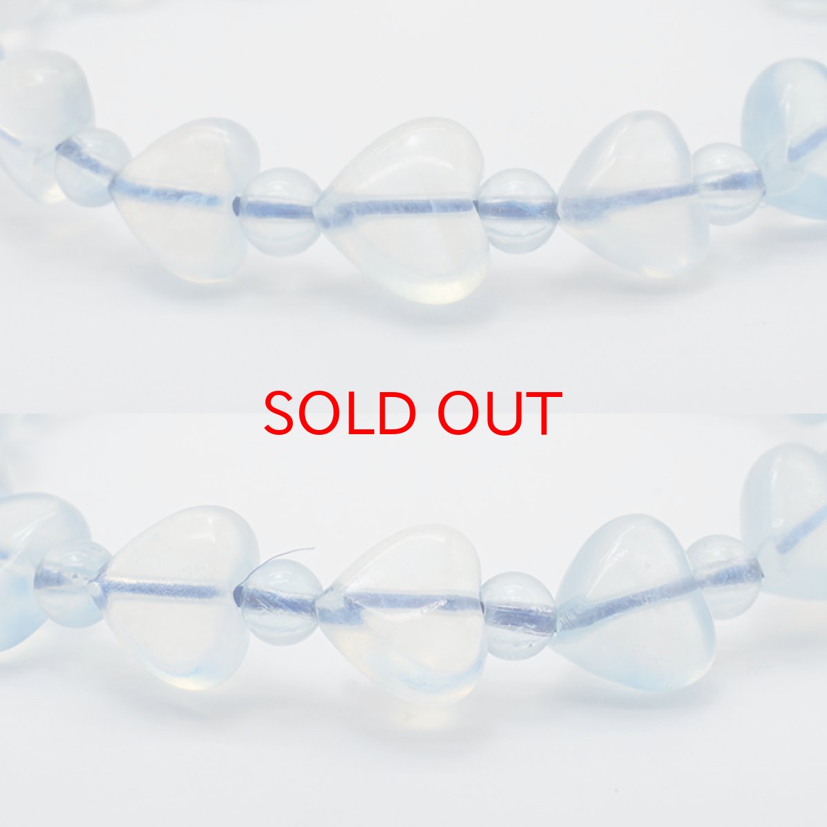 画像2: アクアマリン ブレスレット ハート ブラジル産 【 一点物 】 Aquamarine 緑柱石 藍柱石 藍玉 水色 浄化 お守り 天然石 パワーストーン カラーストーン (2)