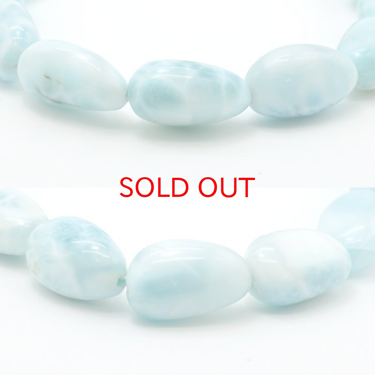 画像2: ラリマー ブレスレット タンブル ドミニカ共和国産 【一点物】天然石 パワーストーン (2)