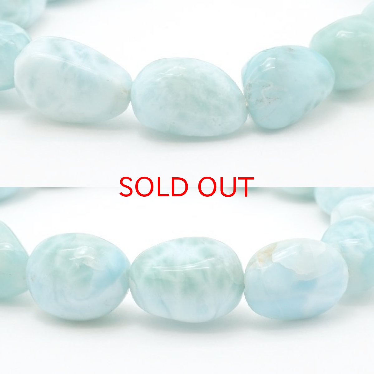 画像2: ラリマー ブレスレット タンブル ドミニカ共和国産 【一点物】天然石 パワーストーン (2)