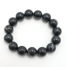 画像3: 【石の日SALE 14%OFF】 神居古潭 ダークブルー 14ｍｍ ブレスレット 北海道産 稀少価値 日本銘石 正規販売店 パワーストーン 天然石 カラーストーン (3)
