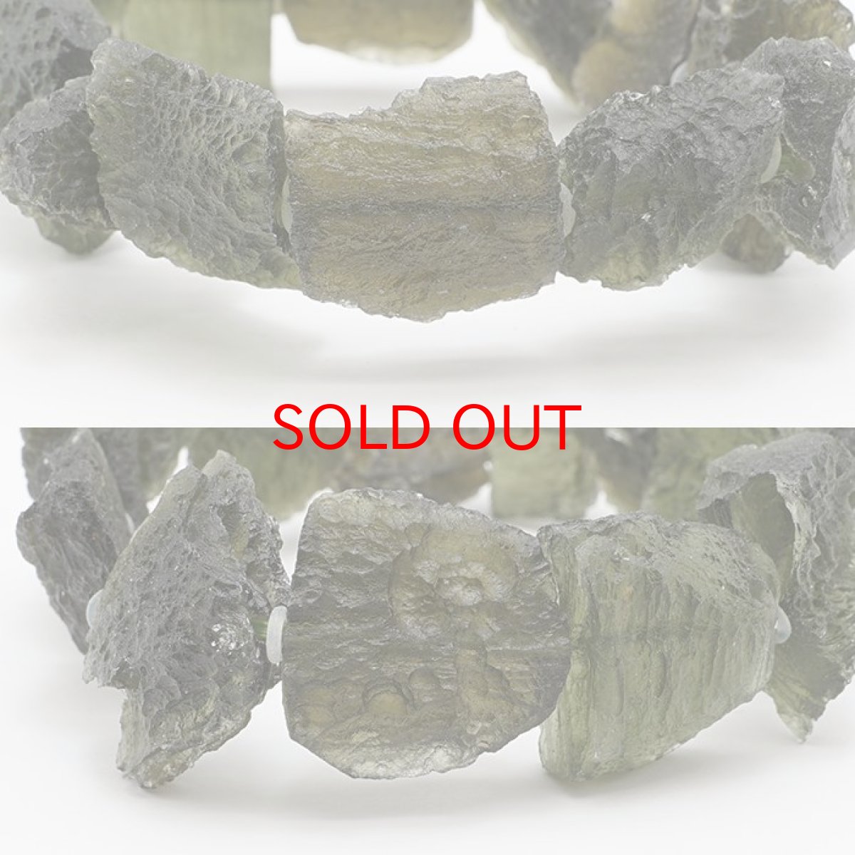 画像2: モルダバイト 原石 ブレスレット 50.2g チェコ産 【一点物】 moldavite 天然ガラス モルダヴ石 パワーストーン カラーストーン (2)