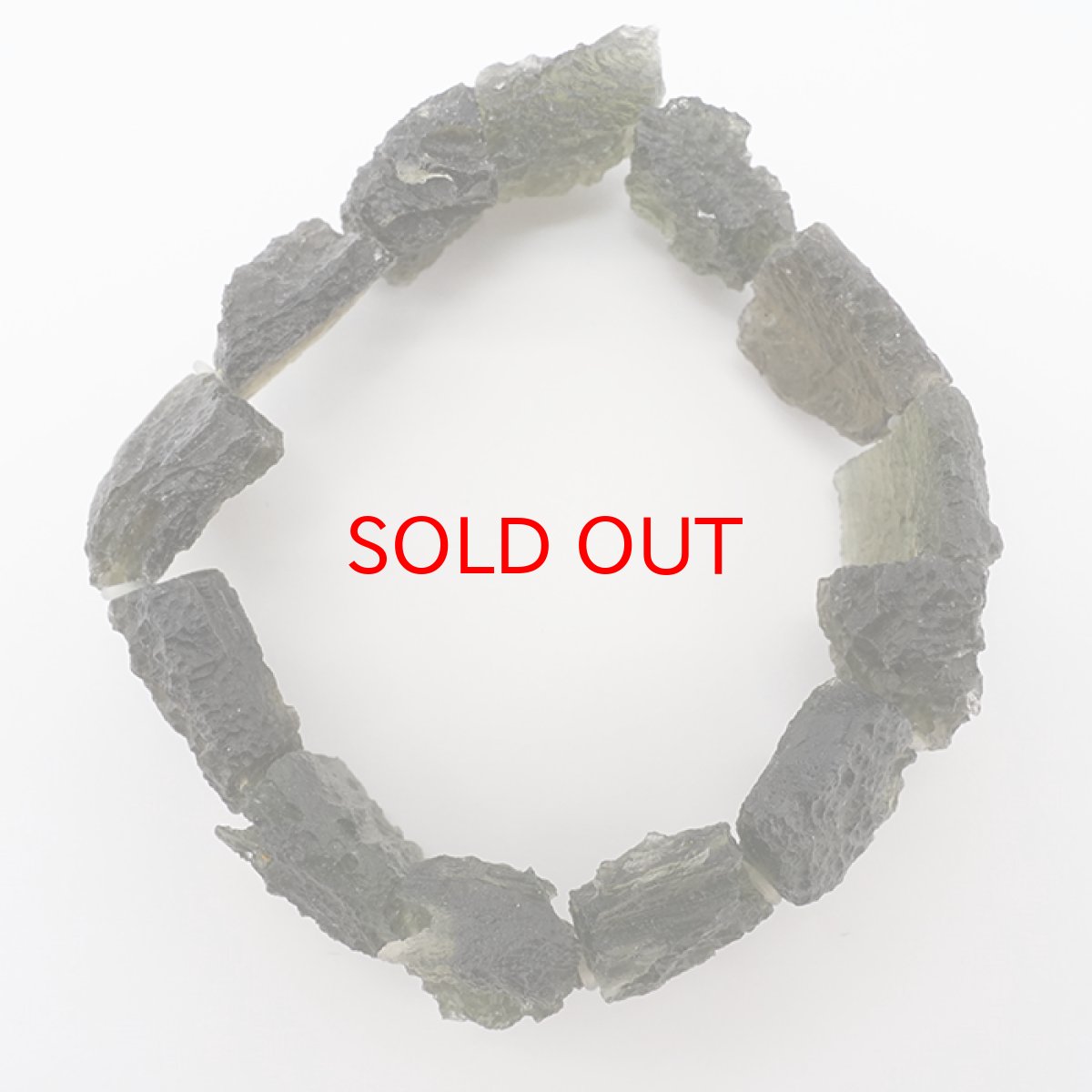 画像3: モルダバイト 原石 ブレスレット 50.2g チェコ産 【一点物】 moldavite 天然ガラス モルダヴ石 パワーストーン カラーストーン (3)