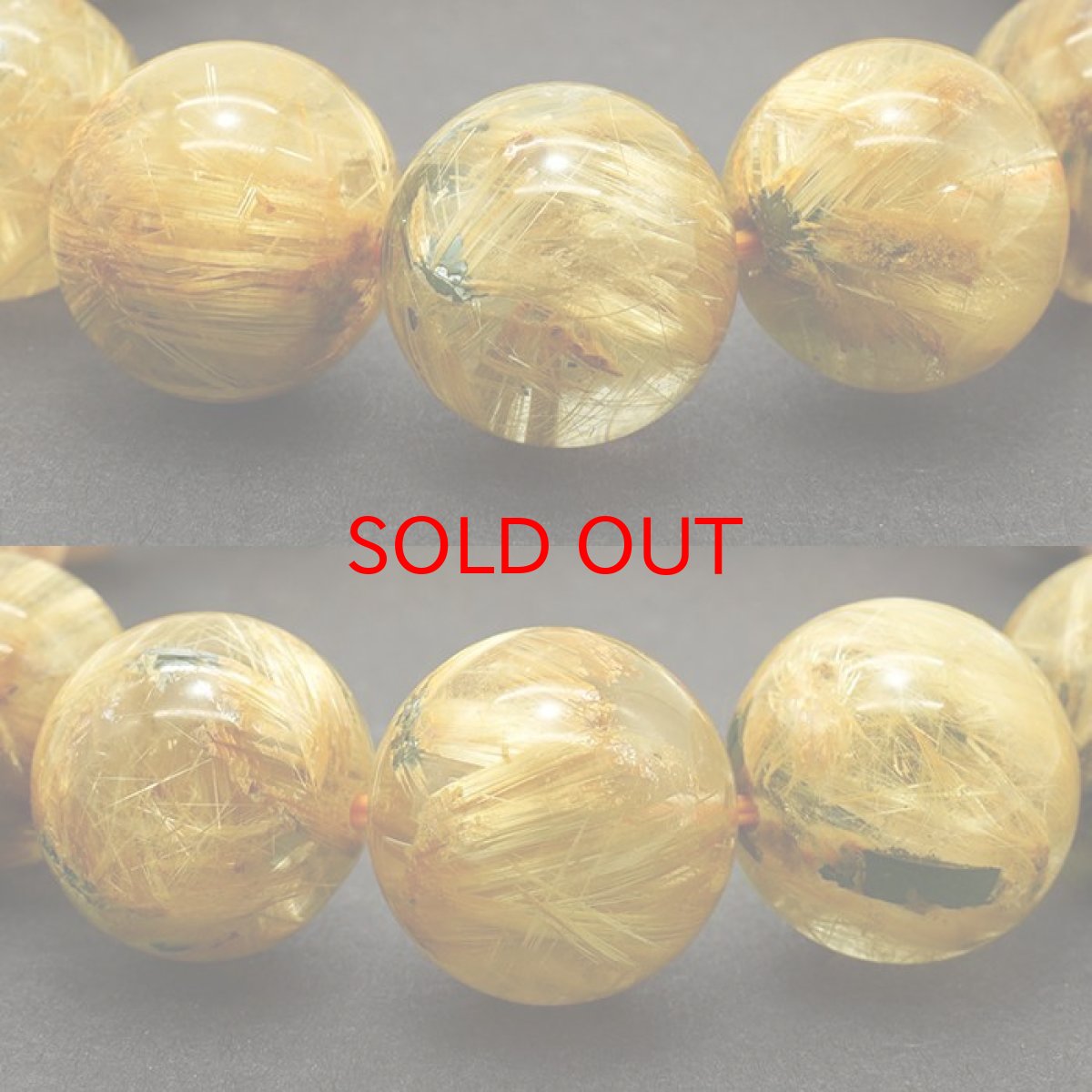 画像2: タイチンルチルクォーツ ブレスレット 約14mm ブラジル産 金針水晶 【一点物】 ルチル Taichin rutile 天然石 パワーストーン カラーストーン (2)